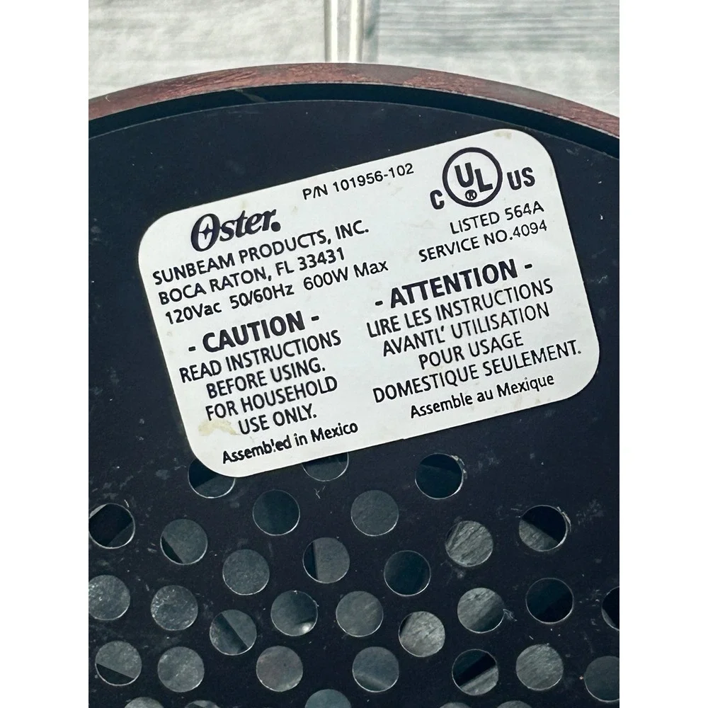 Osterizer Classic Blender Brushed Chrome‎ Beehive Metal Base 600W Glass Jar 564A